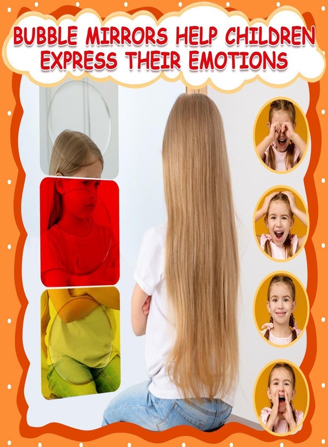 سوتينج مجموعة مرايا جدارية حسية من 4 قطع من سوتينغ، مرآة فقاعات أكريليك بتصميم إسكندنافي طبيعي، ديكور جداري بوهيمي، ألعاب حسية، تصميم داخلي للفصول الدراسية، المنزل، غرفة المعيشة، غرفة النوم (10 × 10 بوصة) - Image 5